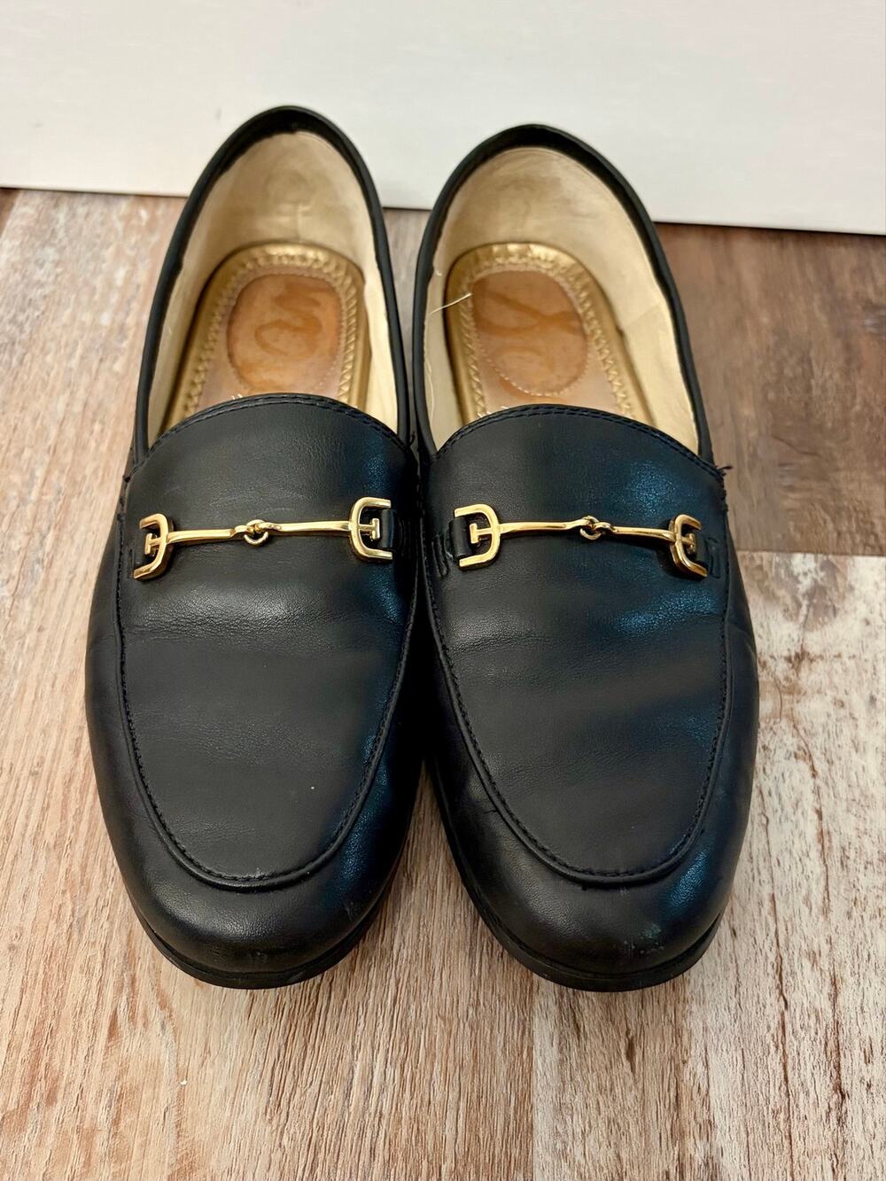 SAM EDELMAN Loraine Black Leather Loafers Women’s Size 5M GUC